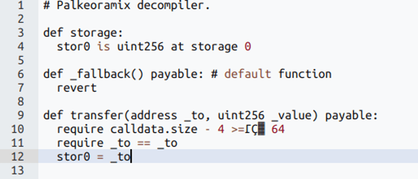 Transfer function on the spoofed Bybit contract